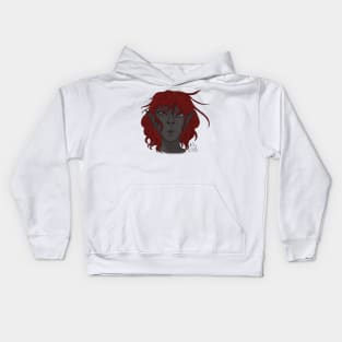 Redhead Elf character design Kids Hoodie